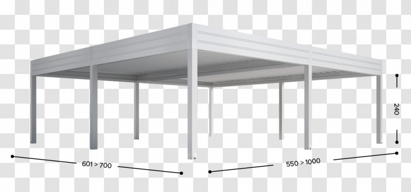 Waterproofing Gutters Structure Aluminium - Shelter - White Pergola Transparent PNG