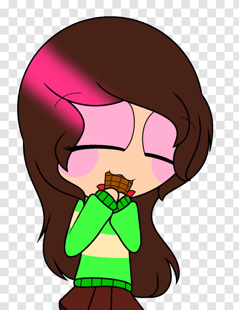 Chocolate Eating Candy Empanadilla Undertale - Watercolor Transparent PNG