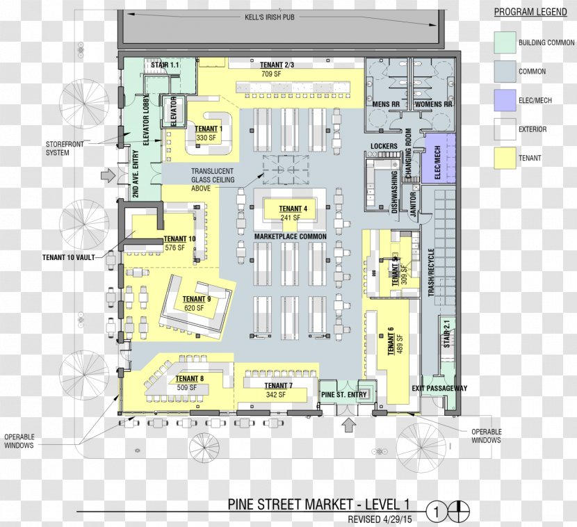 Market Hall Floor Plan Pine Street Marketplace Food - Urban Design Transparent PNG