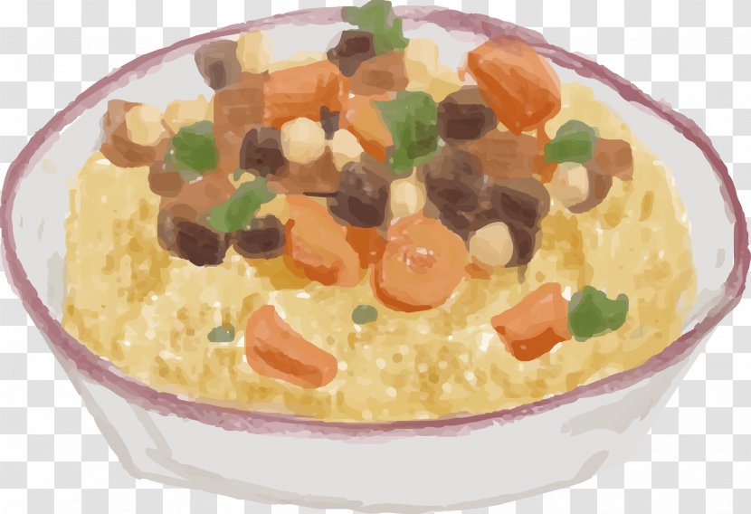 Vegetarian Cuisine Food - Recipe - Watercolor Rice Casserole Transparent PNG