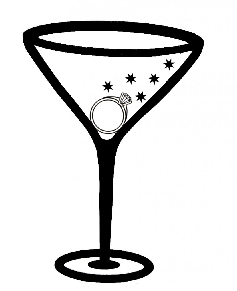 Martini Margarita Cocktail Glass Clip Art - Bachelorette Party Clipart Transparent PNG