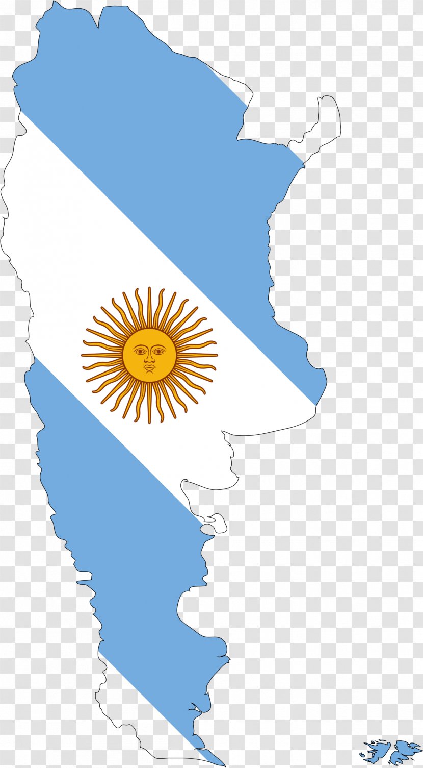 Flag Of Argentina Map Clip Art - Cliparts Transparent PNG