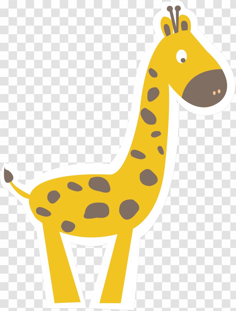Northern Giraffe ArtWorks Illustration - Giraffidae - Yellow Vector Transparent PNG