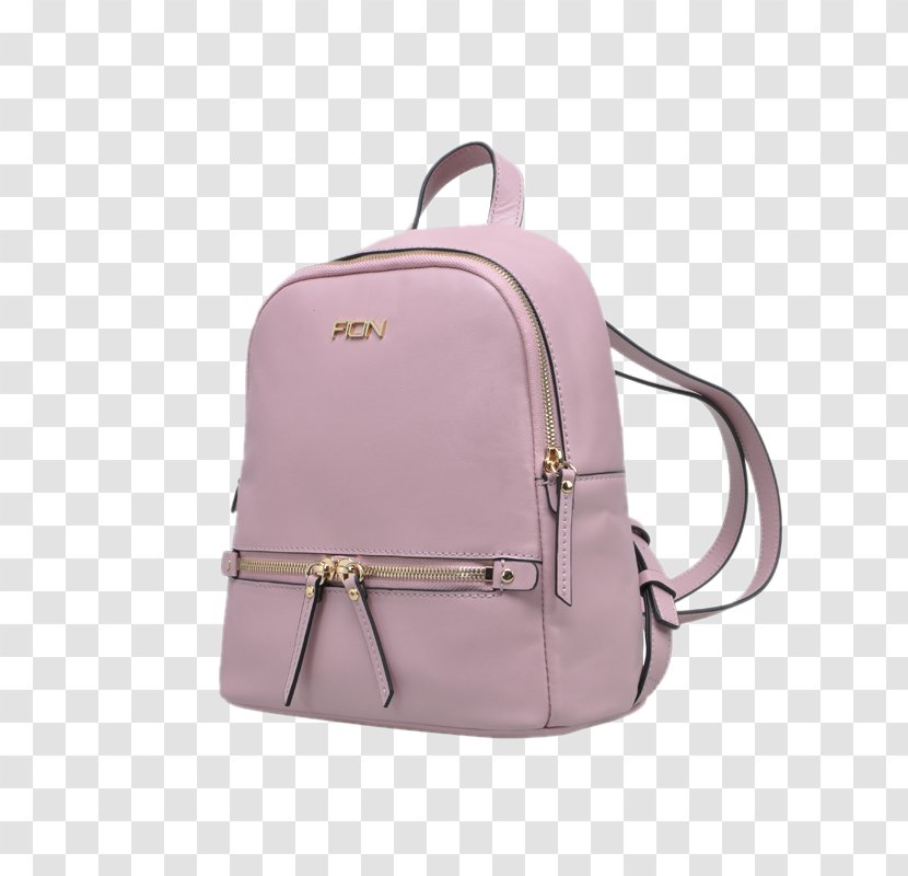 Backpack Zipper Bag - Double High-end Pink Transparent PNG