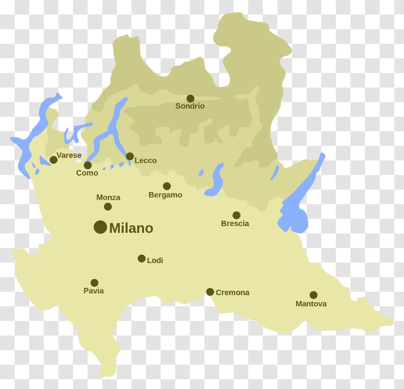Map Lake Como Province Of Sondrio Image Information - Italy Transparent PNG