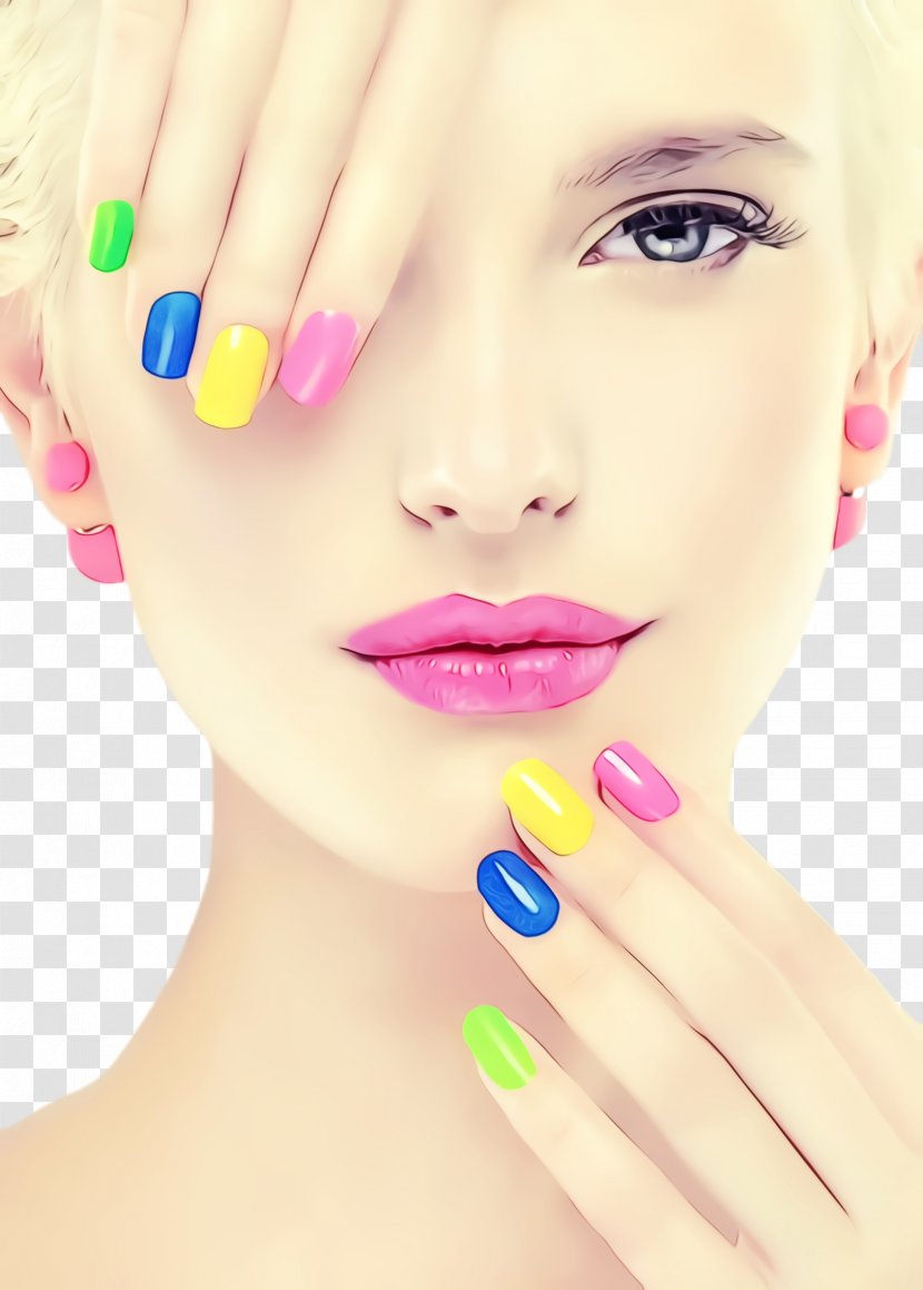 Face Skin Lip Nail Beauty - Chin Polish Transparent PNG