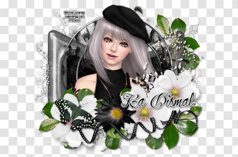 Rose Family Green Product Black Hair - Flower - Dark Beautiful Transparent PNG