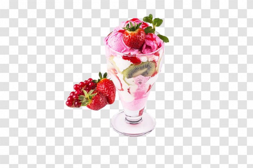 Strawberry Ice Cream Chocolate - Ingredient - Hotel Restaurant Dessert Transparent PNG