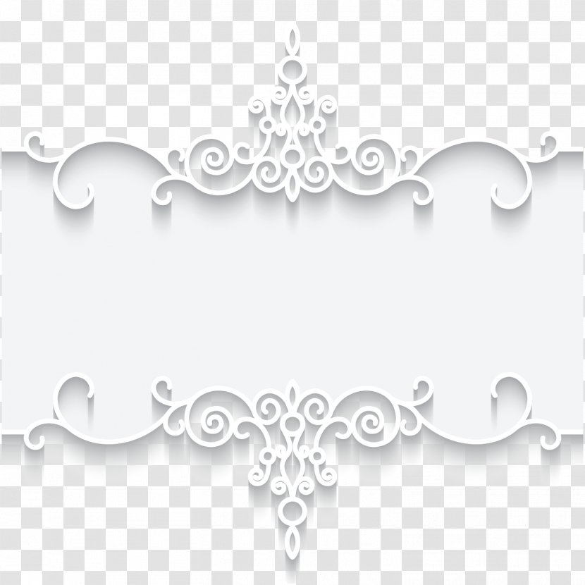 Paper Lace Picture Frame Textile - Body Jewelry - White Pattern Card Vector Illustration Transparent PNG