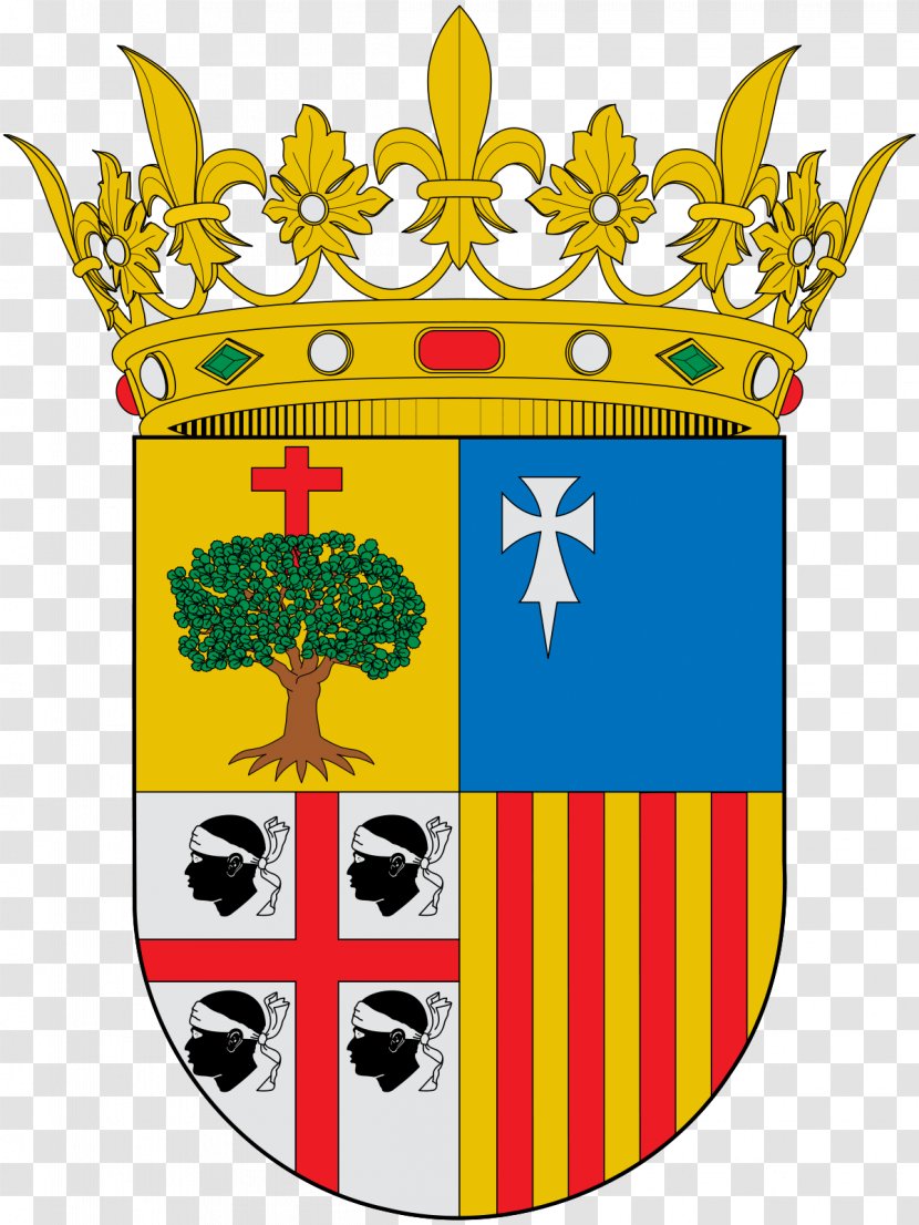 Kingdom Of Aragon Coat Arms Crown - Yellow - Spain Transparent PNG