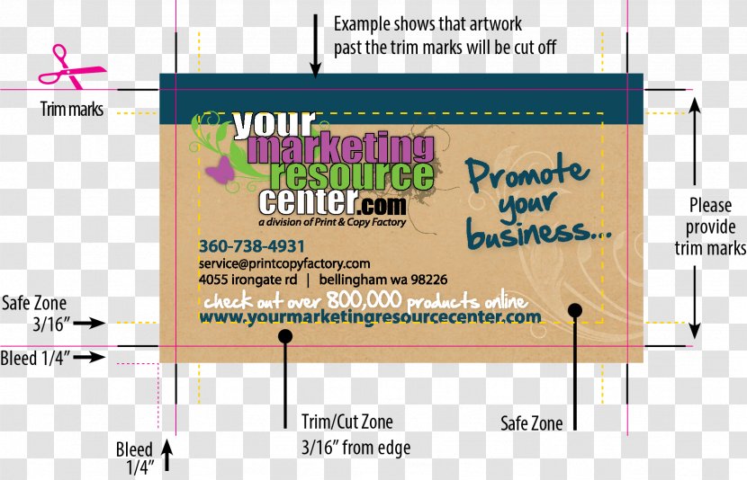 Bleed Printing Printer Business Cards - Area Transparent PNG