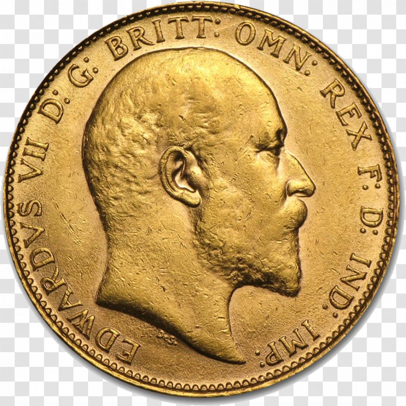 Half Sovereign Gold Coin - Bronze Medal - Coins Transparent PNG