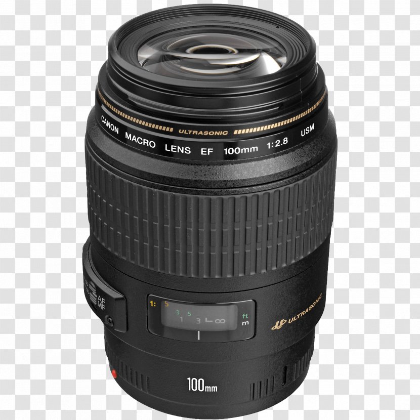 Canon EF Lens Mount 100mm F/2.8 Macro USM Photography Ultrasonic Motor - Efs 60mm F28 Usm - Camera Transparent PNG