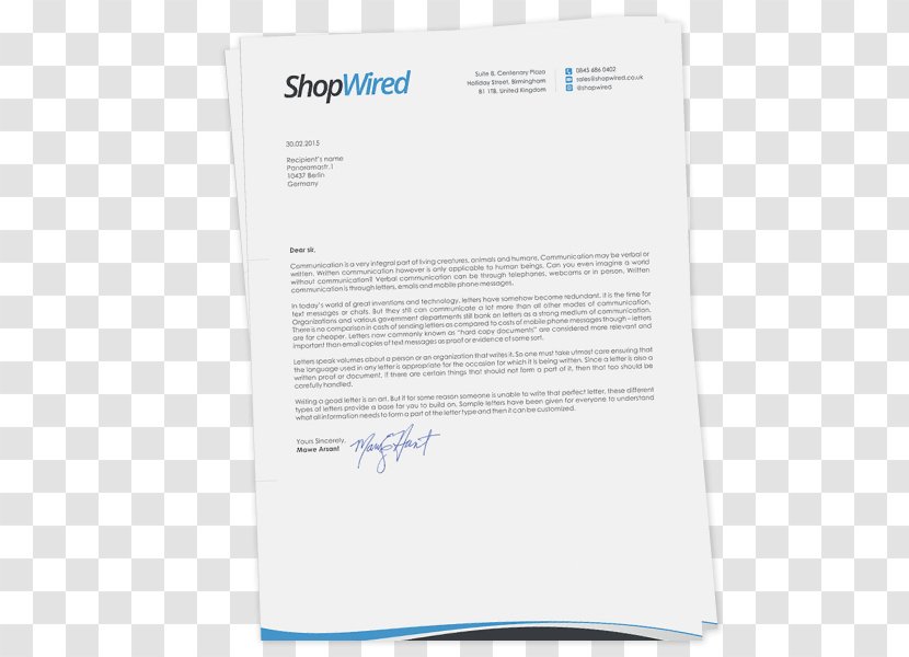 Paper Brand Material - Letterhead Template Transparent PNG