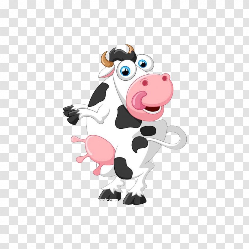 Cattle Cartoon Illustration - Hand Painted Cow Material Transparent PNG