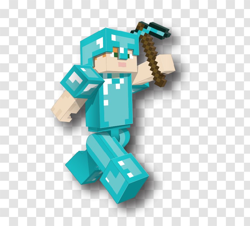 Roblox Figure Minecraft Action & Toy Figures - Turquoise Transparent PNG