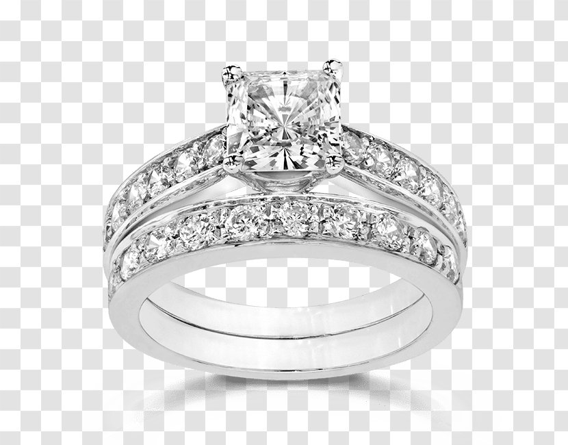 Diamond Cut Wedding Ring Engagement - Jewellery - Princess Bridal Sets Transparent PNG