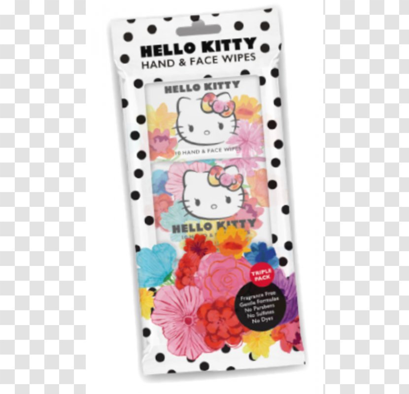 Hello Kitty Wet Wipe Hand Textile Diaper - Mobile Phone Accessories - Face Transparent PNG