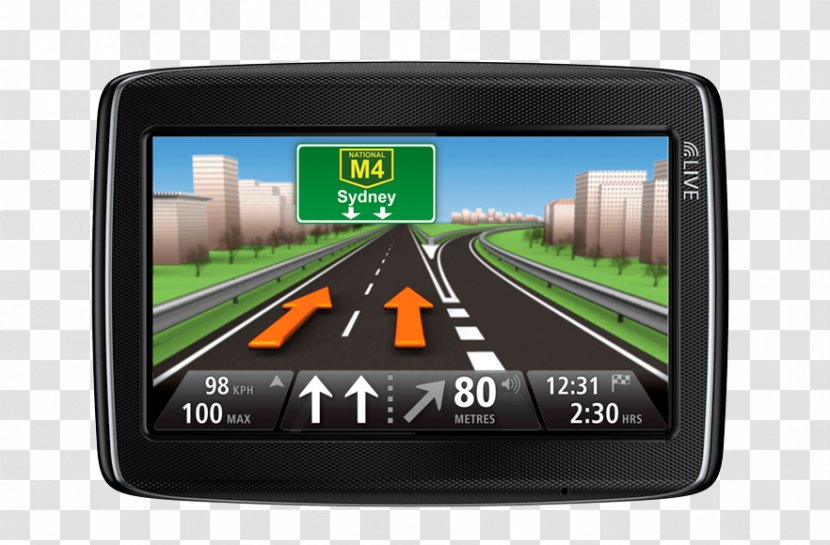 GPS Navigation Systems Car TomTom Automotive System - Tomtom Go 520 Transparent PNG