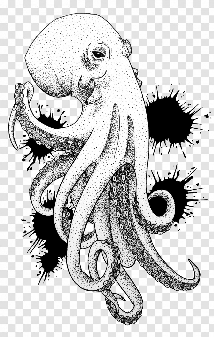 Octopus DeviantArt Squid Drawing - Frame - Seafood Transparent PNG