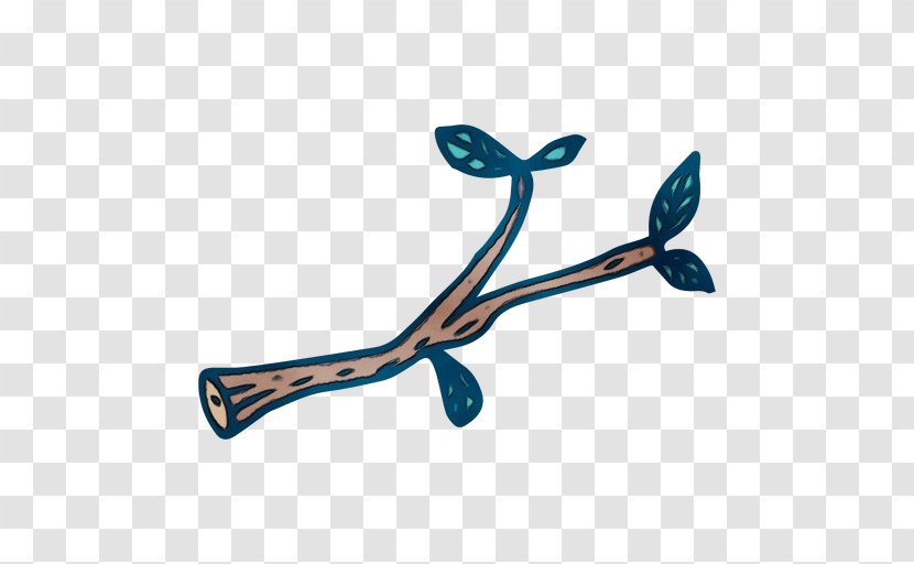 Turquoise Branch Tail - Paint Transparent PNG