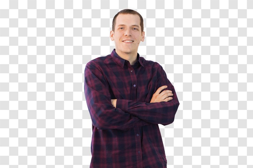 Dress Shirt T-shirt Tartan Shoulder - Neck Transparent PNG