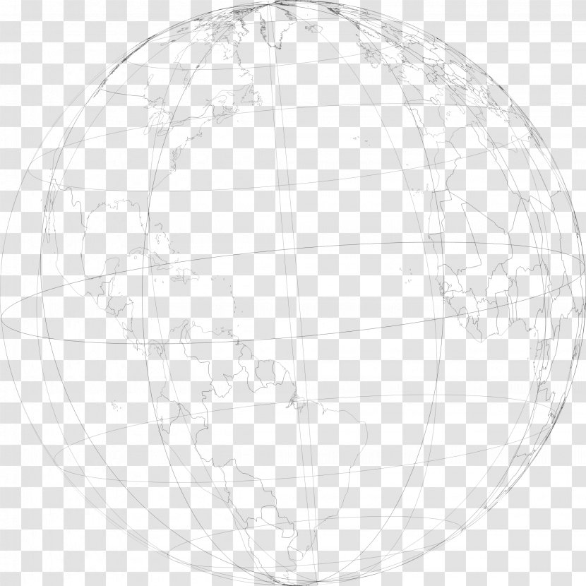 Circle Sphere Line - Black And White - Wires Transparent PNG