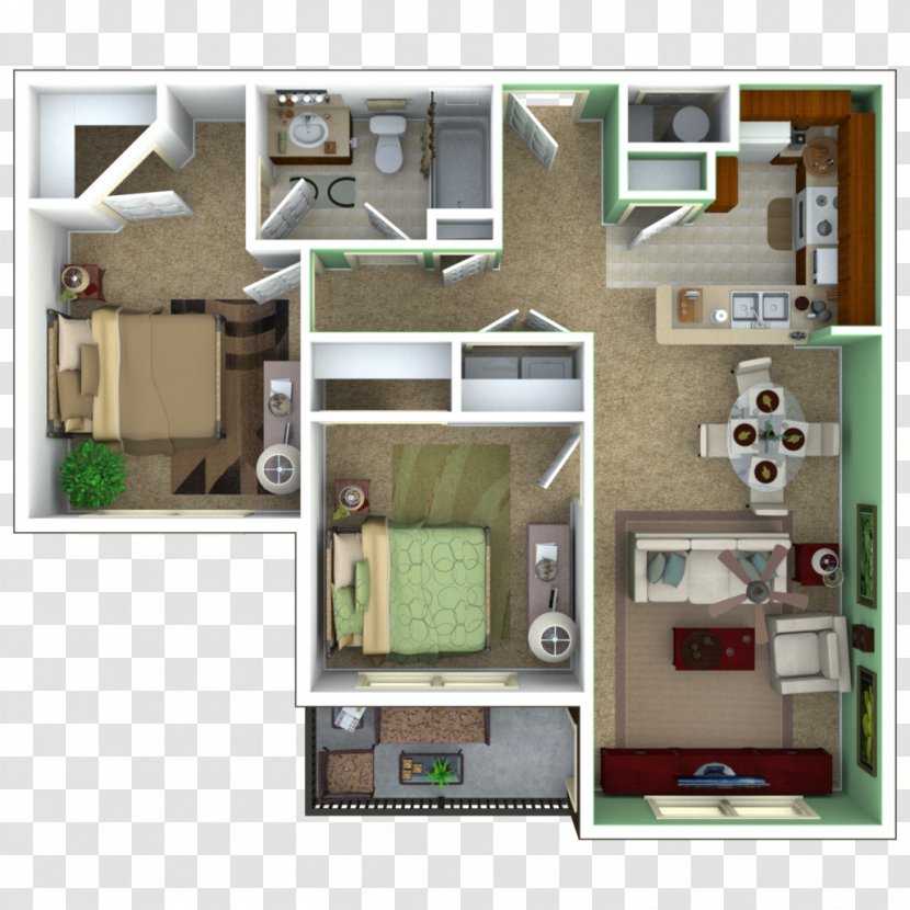 House Plan Apartment Floor Bedroom - Tiny Movement - Living Room Transparent PNG