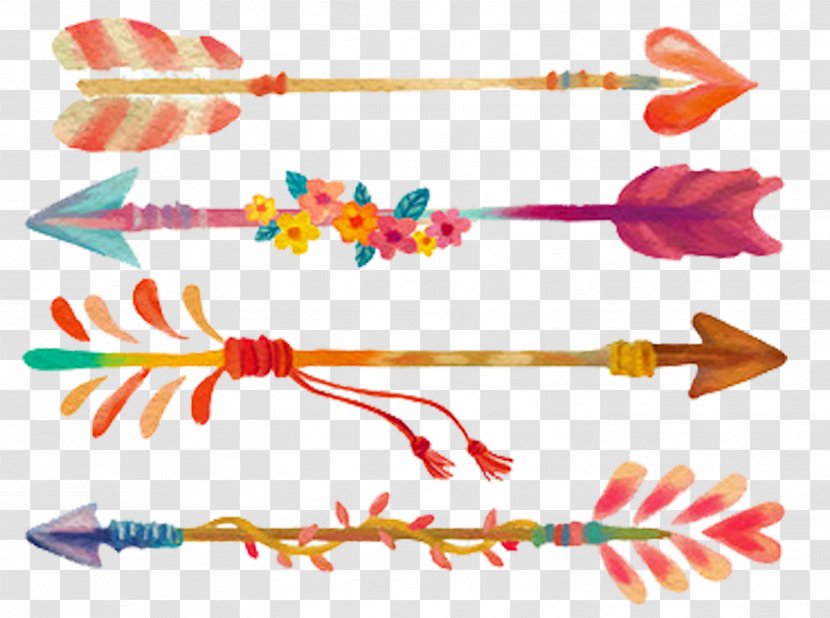Watercolor Painting Arrow Drawing Transparent PNG