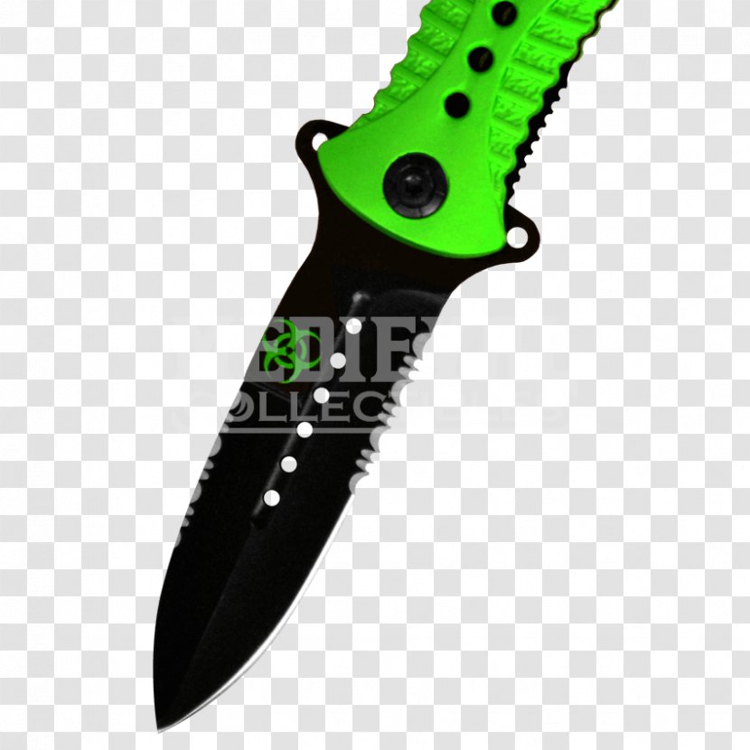 Throwing Knife Hunting & Survival Knives Utility Serrated Blade - Biological Hazard Transparent PNG