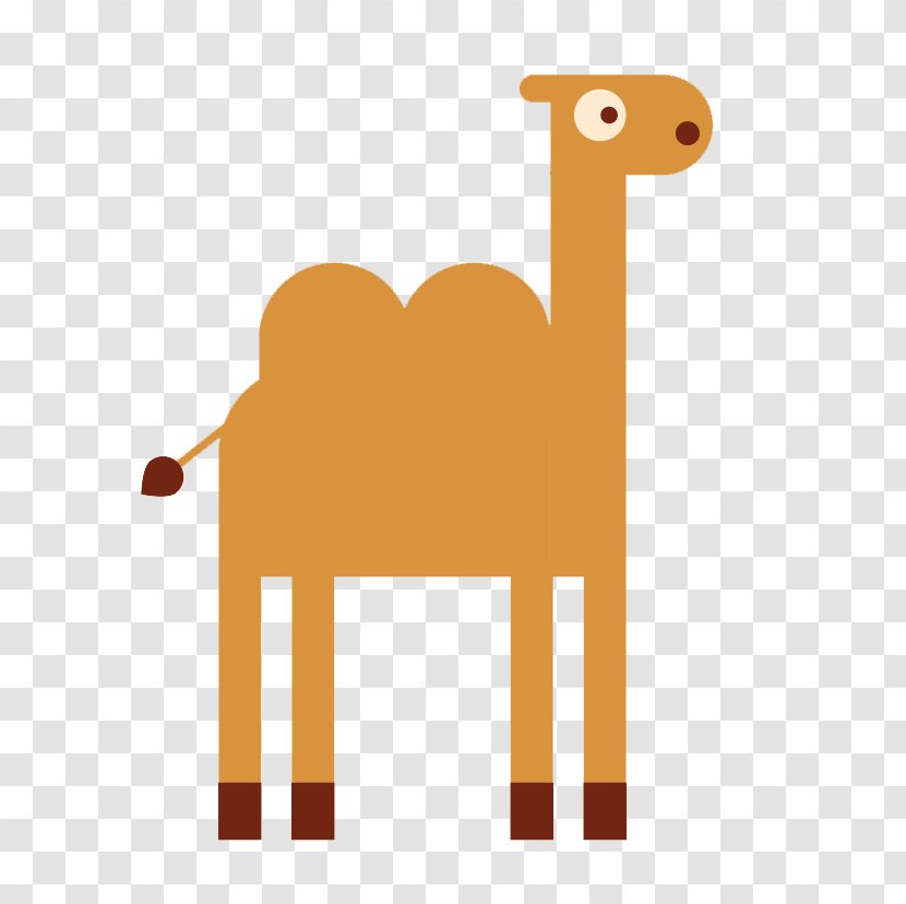 Cartoon Drawing Illustration - Camel Like Mammal - Giraffe Transparent PNG