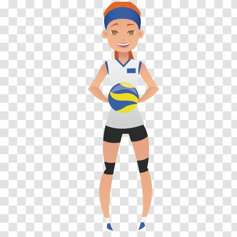 Volleyball Euclidean Vector Illustration - Silhouette - Player Transparent PNG