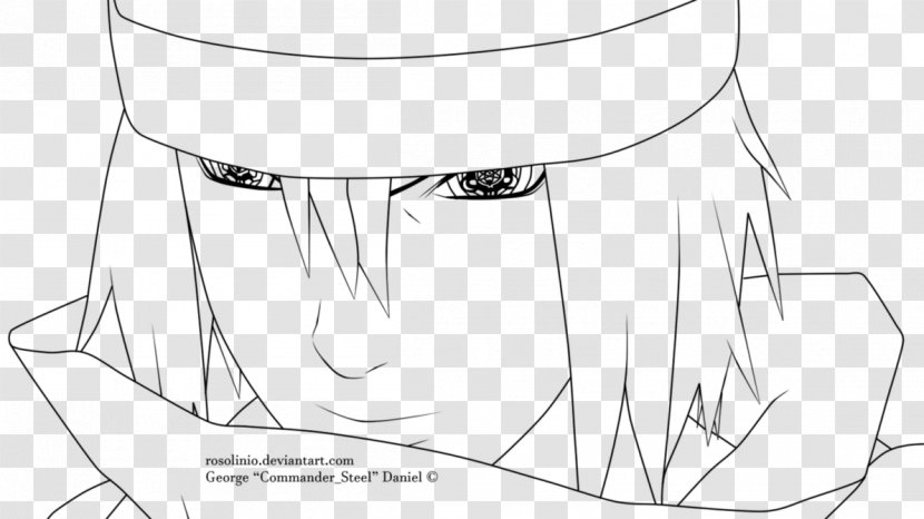 Line Art Sasuke Uchiha Drawing Cartoon Stock Photography - Madara Transparent PNG