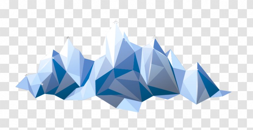 Mountain Range Euclidean Vector Origami - Geometry - Iceberg Transparent PNG