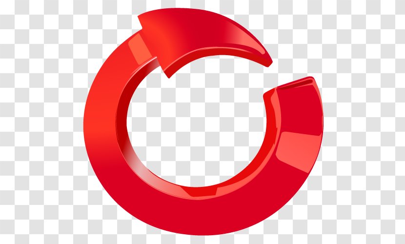 Circle & Arrow 3D Red - Android Transparent PNG