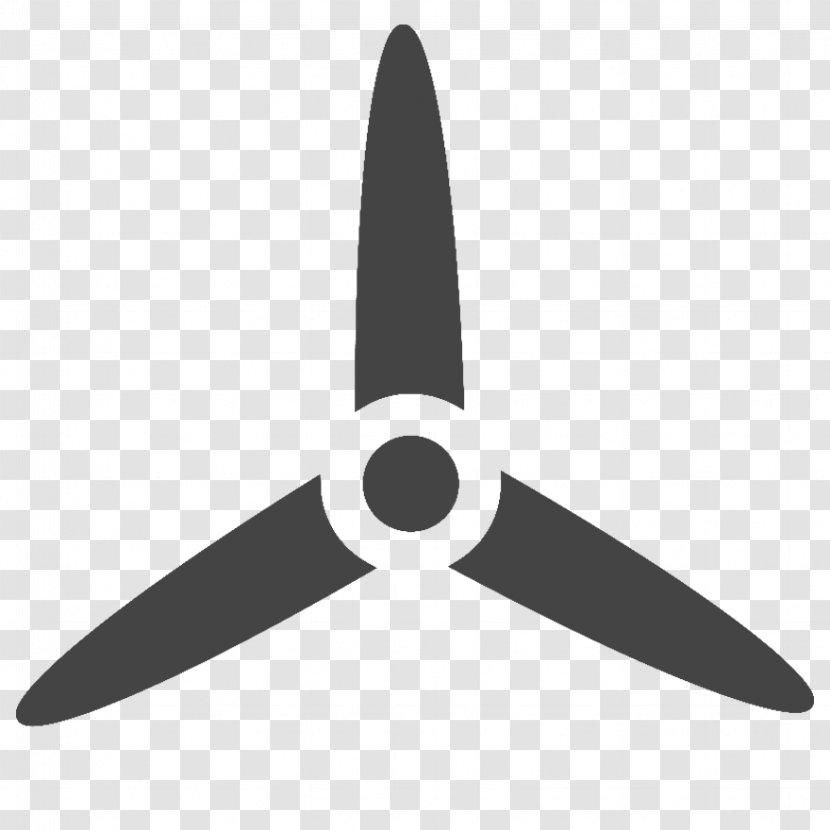 Propeller Line - Black And White - Wind Turbines Transparent PNG