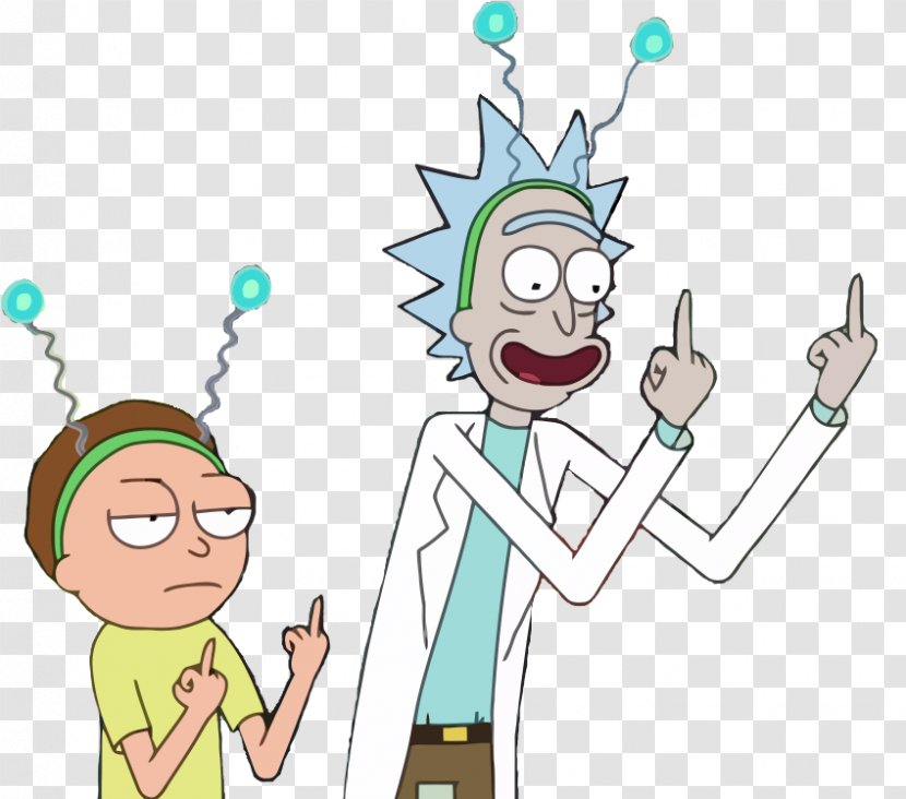 Rick And Morty - Animation - Happy Finger Transparent PNG