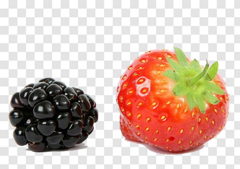 Strawberry Frutti Di Bosco BlackBerry Fruit - Blackberries And Strawberries Transparent PNG