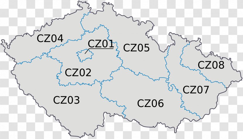 Prague Děčín Wikipedia Wikiwand Region - Map - Text Transparent PNG