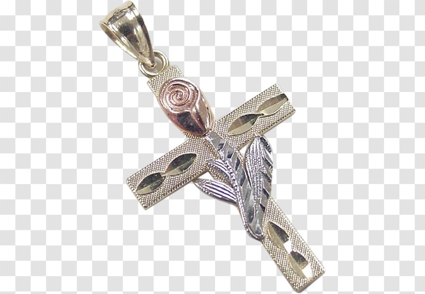 Crucifix Charms & Pendants Silver - Metal - Colored Cross Transparent PNG