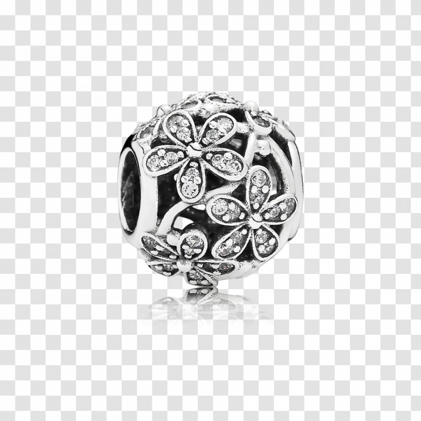 Pandora Silver Charm Bracelet Cubic Zirconia - Diamond Stud Transparent Transparent PNG