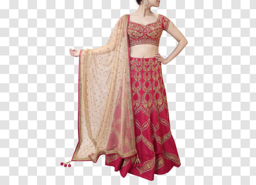 Pink M Fashion Design Silk Dress Transparent PNG