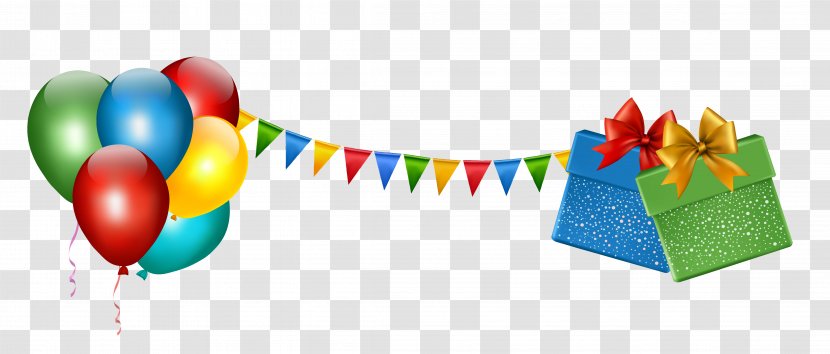Birthday Party Clip Art - Cake - Decoration With Gifts And Balloons Transparent Clipart Transparent PNG