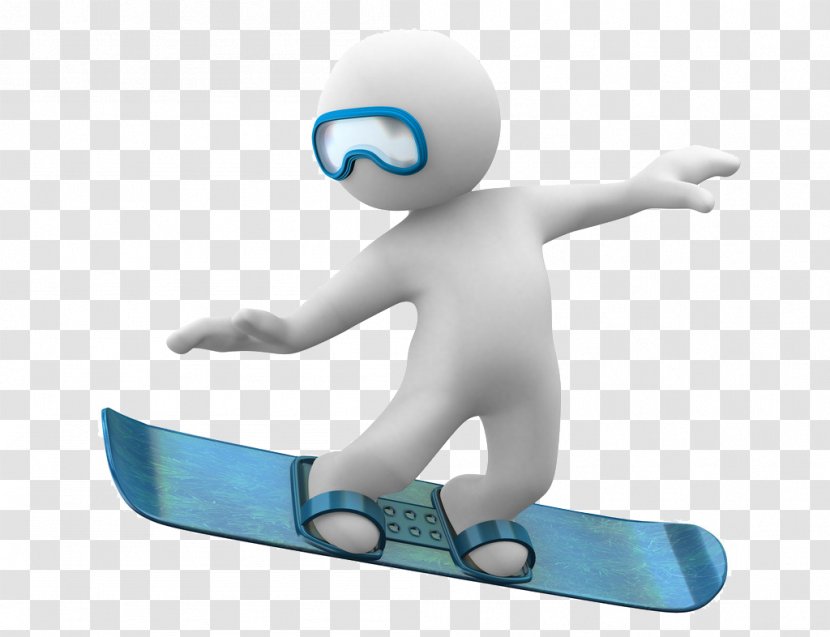 Snowboarding 3D Computer Graphics Skiing Art Gray - Jumping - Blue Skateboard Villain Transparent PNG