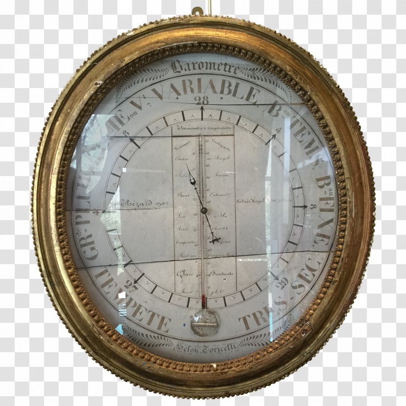 01504 Clock - Brass - Barometer Transparent PNG