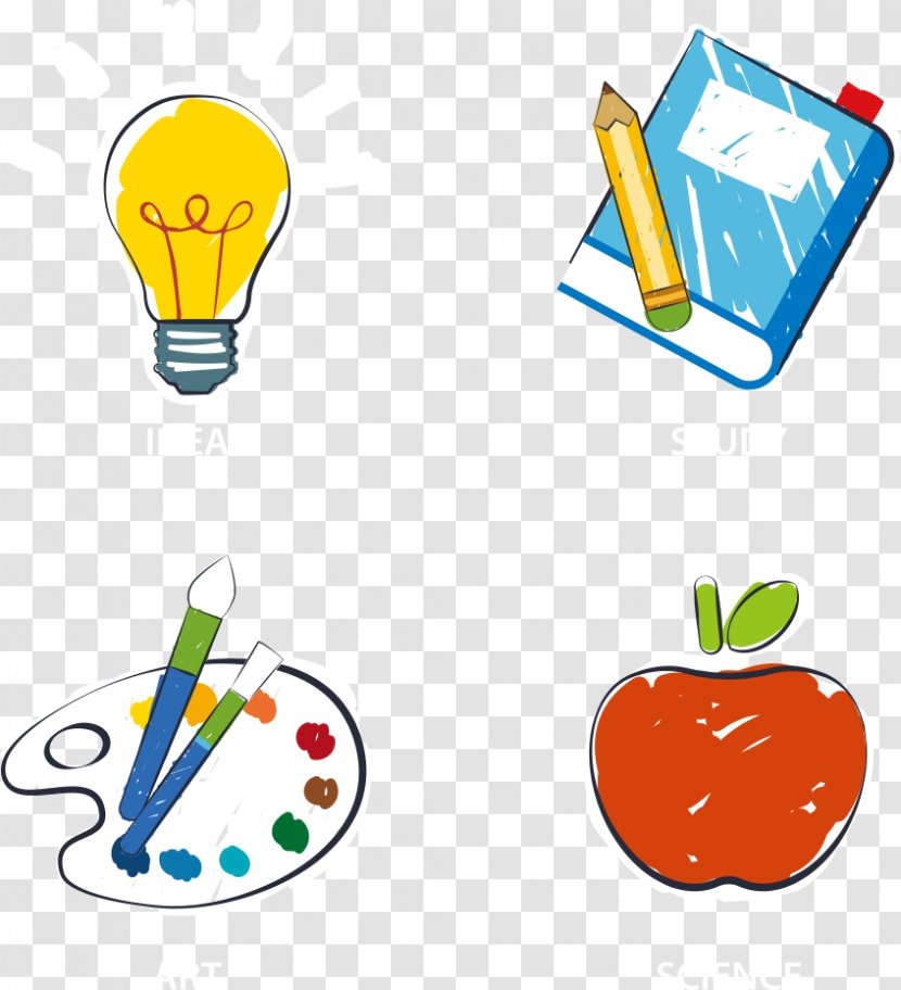 Clip Art - Artwork - Vector Bulb Apple Transparent PNG