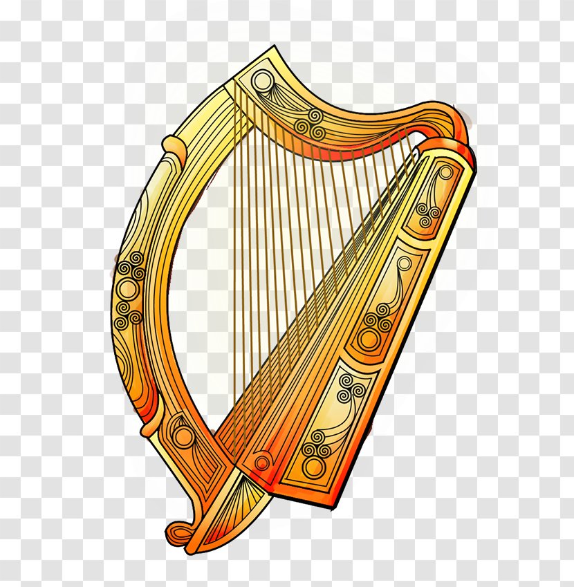 Celtic Harp Konghou Lyre Musical Instruments - Silhouette Transparent PNG