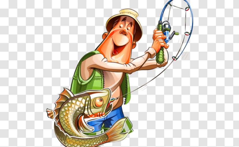 Clip Art Vector Graphics Fisherman Cartoon Illustration - Fishing Transparent PNG