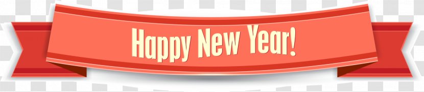 Ribbon Orange - Color - Happy New Year Transparent PNG