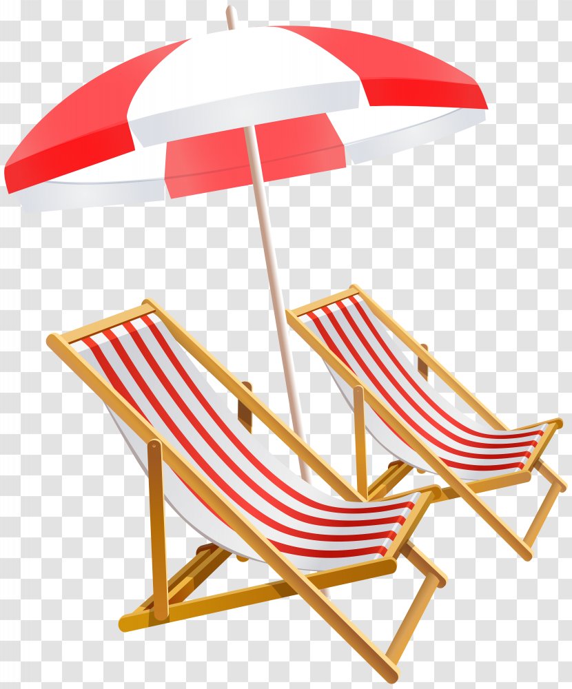 Umbrella Beach Chair Clip Art - Outdoor Furniture Transparent PNG